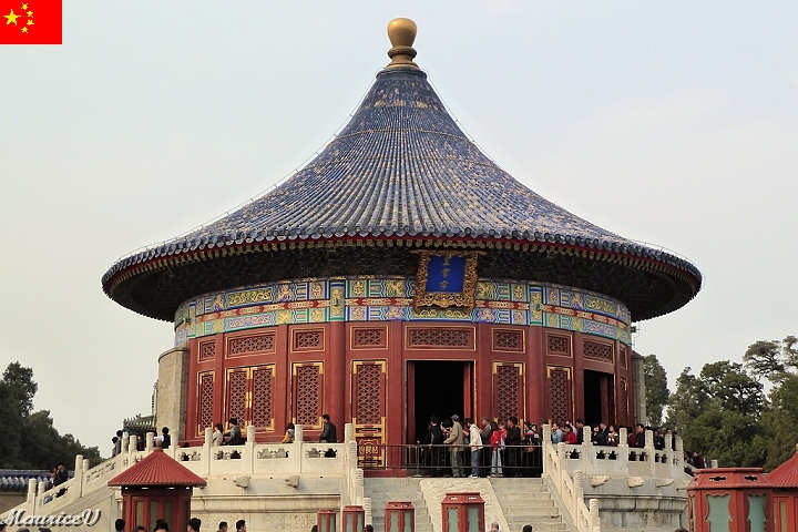 Beijing-404.jpg - Le temple du ciel, prise 1, c'est l'endroit privilégié pour prier  pour des bonnes récoltes