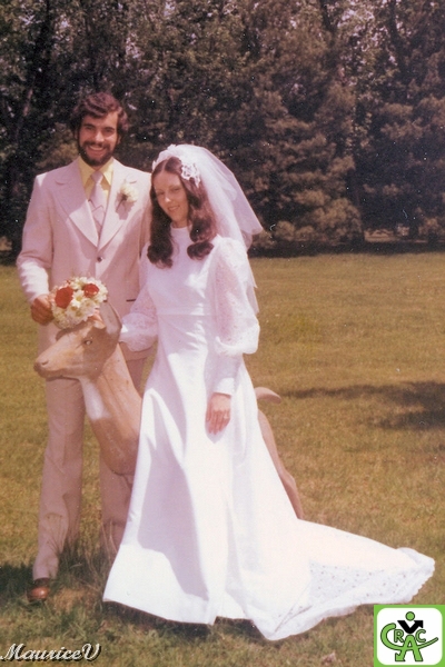 Gérald_Mariage.jpg - En mai 1975, Gérald chasse déjà le cerf… et aussi les belles filles